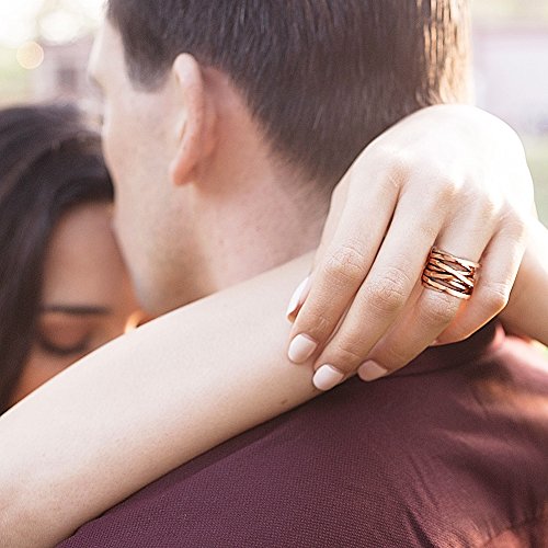 CIUNOFOR 13.7MM Cross Ring Enhancers for Women Statement Engagement Ring for Men and Unisex adults Silver Gold Rose Gold Plated Ring Customized Personalized